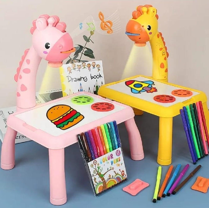 3-in-1 LED Projector Drawing Table Toy for Kids - Dripcart Online