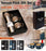 Vacuum flask gift set with bottle and cups, packaging, and color options displayed.