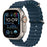 Smartwatch with a blue band on a white background