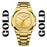 Gold watch with 'BANGWEI' branding on a white background