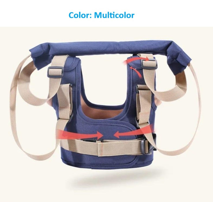 Multicolor safety harness with straps on a white background