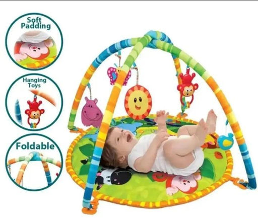 Baby Play Mat with Hanging Toys & Soft Padding - Dripcart Online